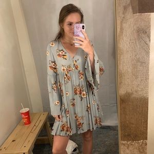 Blue floral altar’d state dress